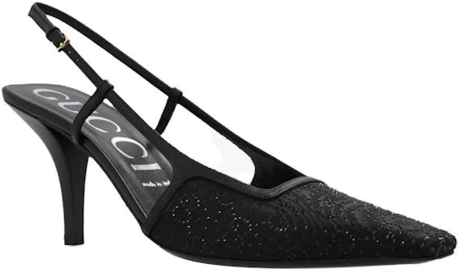 (W) 구찌 GG 슬링백 75mm 크리스탈 펌프 (블랙) 727184-9W840-1000 Lookbook (W) 구찌 GG 슬링백 75mm 크리스탈 펌프 (블랙) 727184-9W840-1000