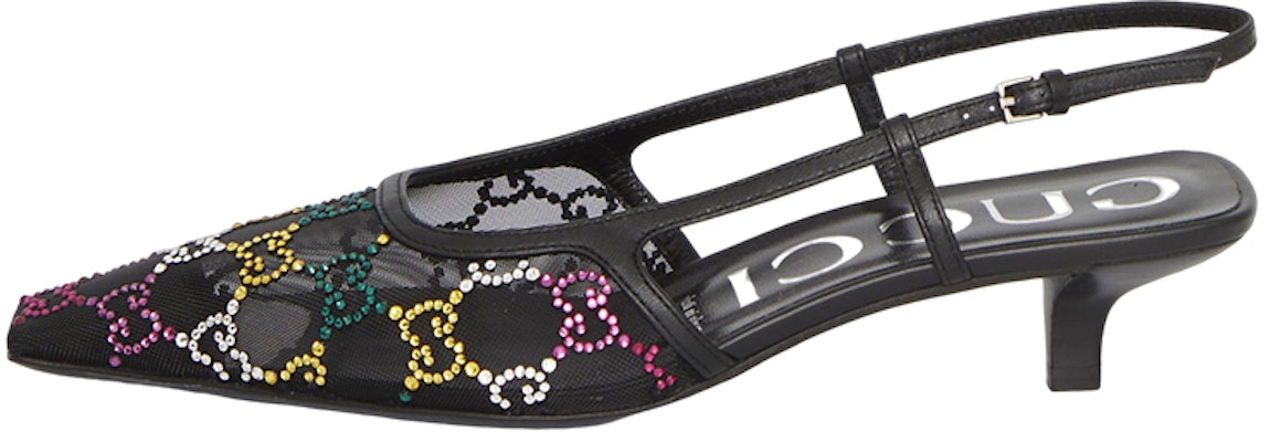 (Women) Gucci Fabric Buckle Stiletto '5cm Heel Black' 746033-FAB1M-1000 Buy (Women) Gucci Fabric Buckle Stiletto '5cm Heel Black' 746033-FAB1M-1000