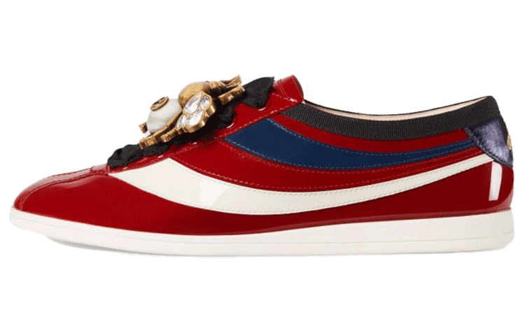 (Women) Gucci Falacer Sneakers 'Red Vernice Crystal' 493692-BS7Y0-6473