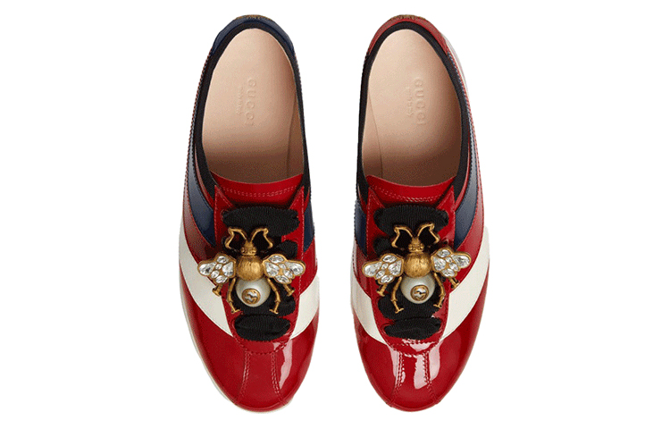 (W) Gucci Falacer Sneakers 'Red Vernice Crystal' 圖 3
