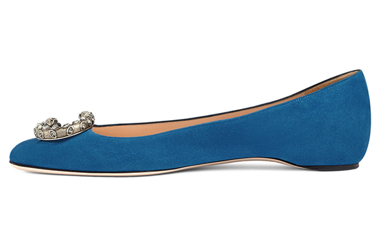 (Women) Gucci Fashion Flat 'Blue' 432107-C2000-4337