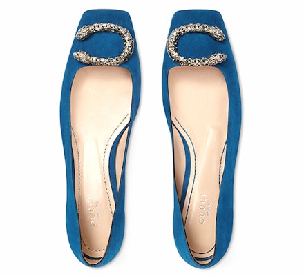 (Women) Gucci Fashion Flat 'Blue' 432107-C2000-4337 Lookbook (Women) Gucci Fashion Flat 'Blue' 432107-C2000-4337
