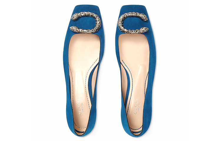 Lookbook (Women) Gucci Fashion Flat 'Blue' 432107-C2000-4337