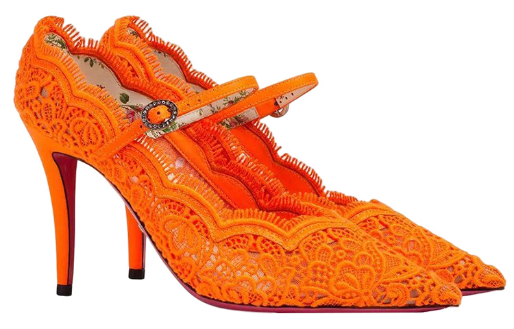 Lookbook (Women) Gucci Fashion High Heels 'Orange Stiletto' 488328-9FY10-7680