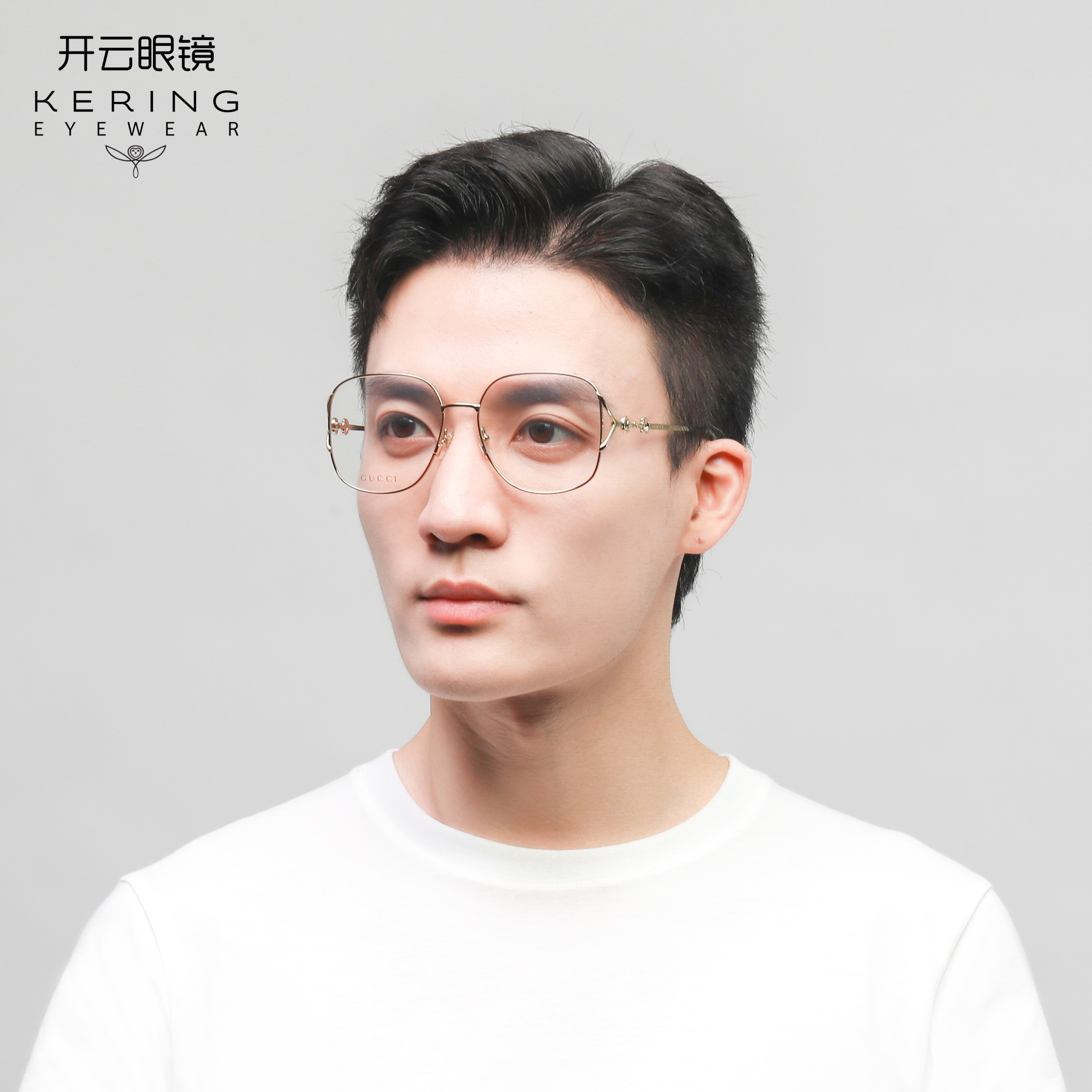 (Women) GUCCI Fashion Metal Optical Glasses Frame with Clear Lenses - Square Design. GG1019O-001 58 圖 4