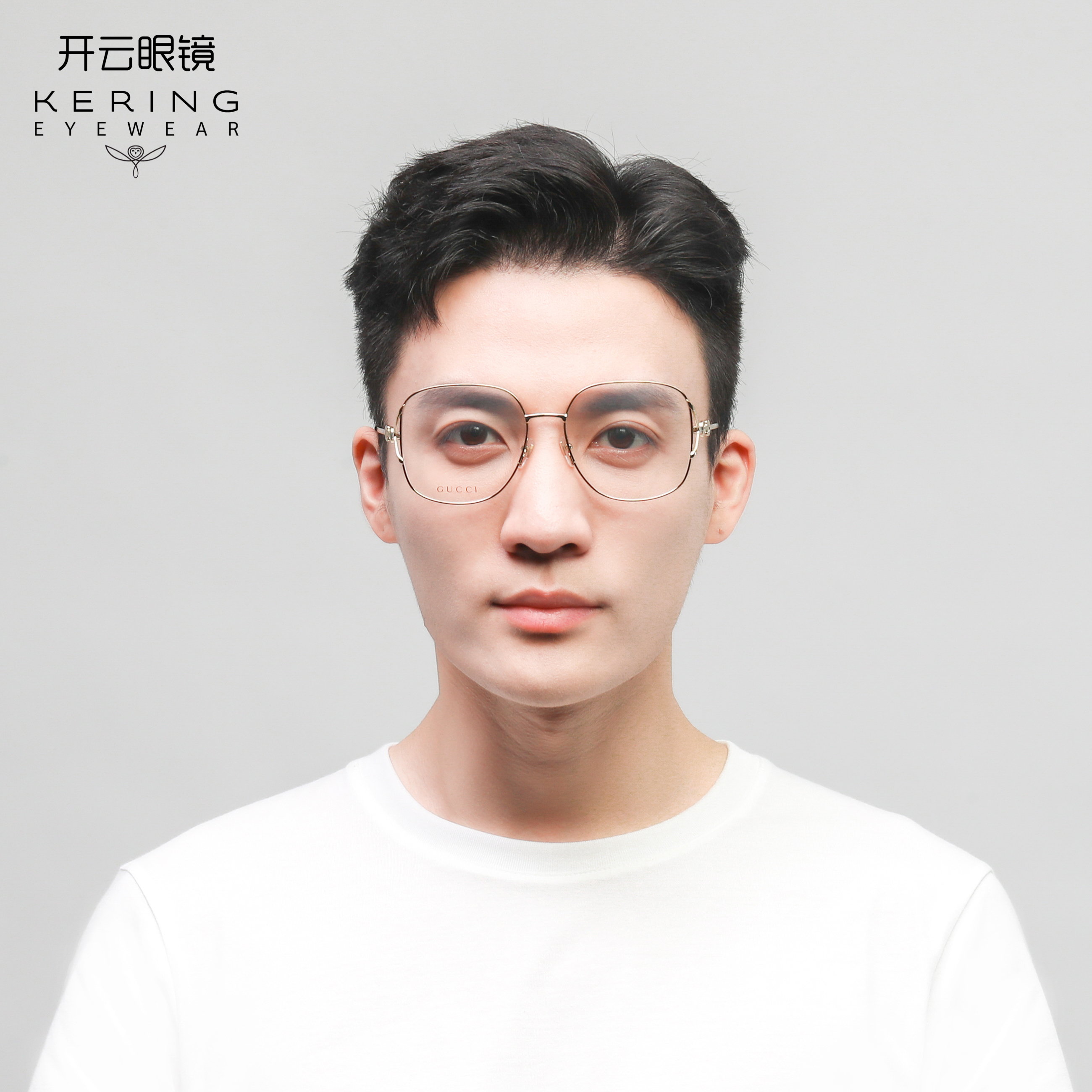 (Women) GUCCI Fashion Metal Optical Glasses Frame with Clear Lenses - Square Design. GG1019O-001 58 圖 5