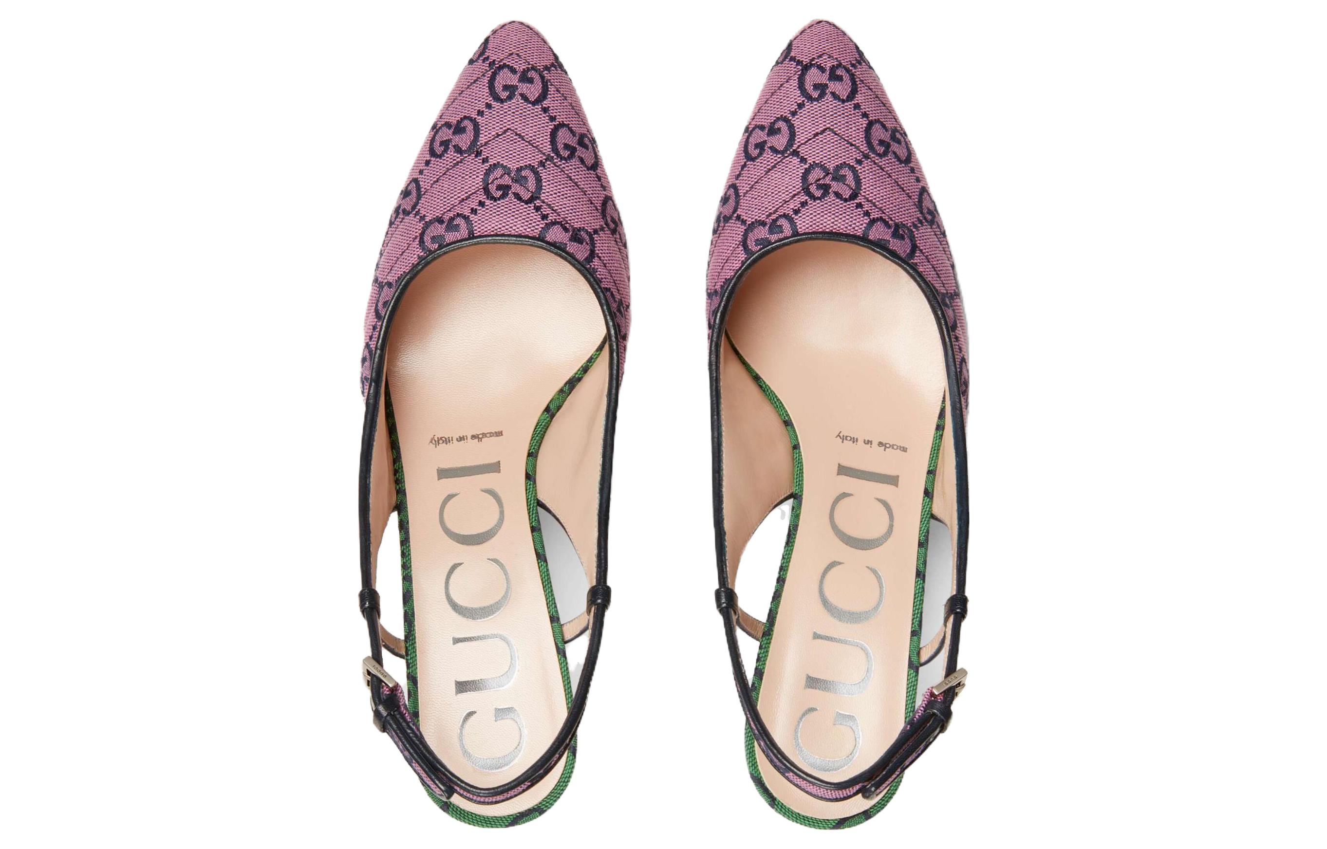 Shop GUCCI 古馳 時尚簡約 浅口休閒高跟鞋 女款 粉色