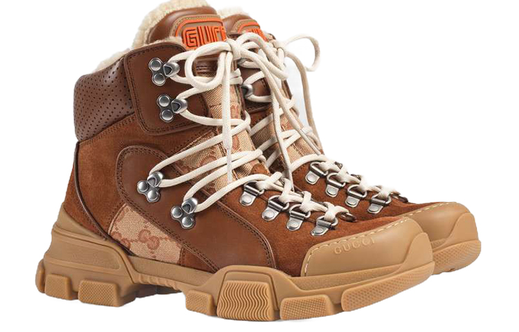 Lookbook (Women) Gucci Flashtrek 'Brown Fashion High-Top Dad Shoe' 550034-0P340-2565