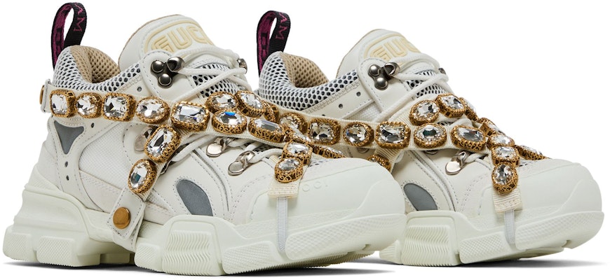 (Women) Gucci Flashtrek 'Crystals - White' 541445-GGZ50-9081 Cheap (Women) Gucci Flashtrek 'Crystals - White' 541445-GGZ50-9081