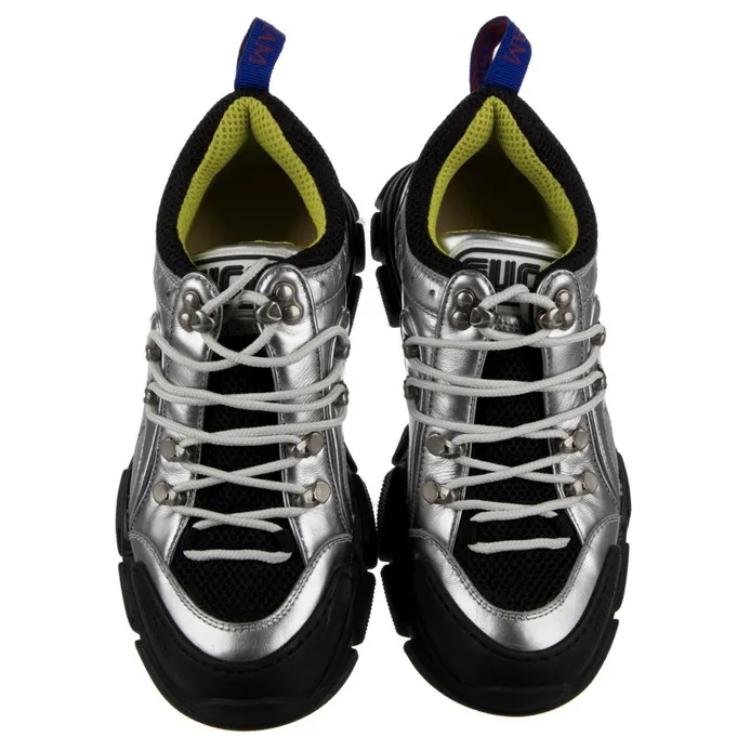 Shop (Women) Gucci Flashtrek 'Silver Black' 543283-DORCO-8189