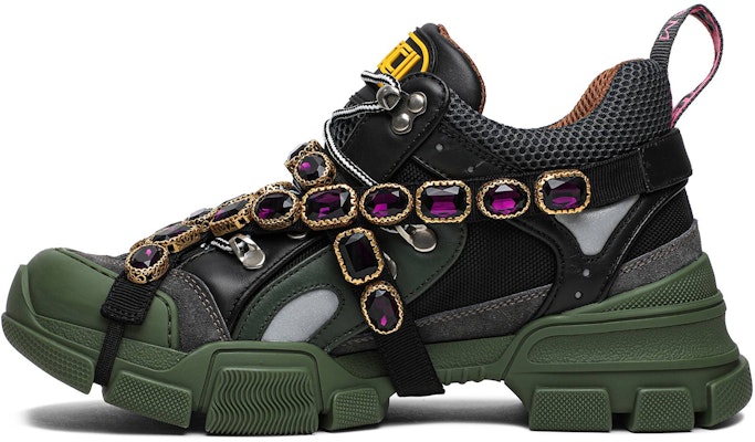 (Women) Gucci Flashtrek Crystals 'Green' 537355-GGZ30-1261 Lookbook (Women) Gucci Flashtrek Crystals 'Green' 537355-GGZ30-1261