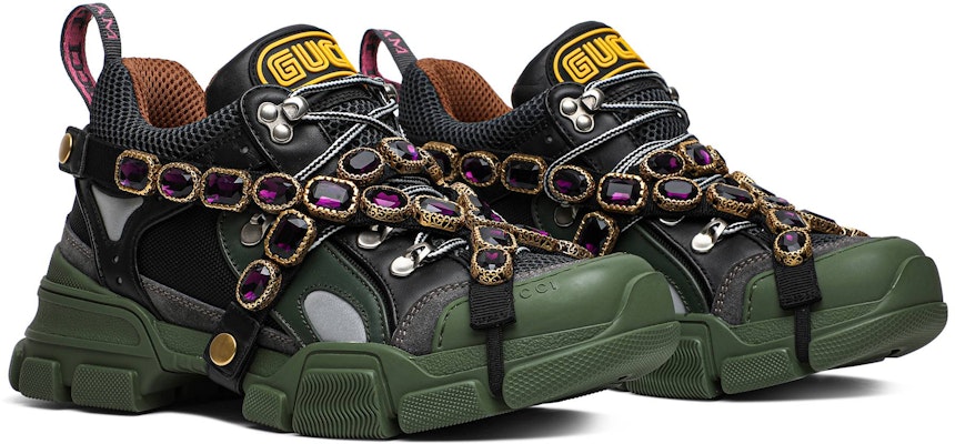 (Women) Gucci Flashtrek Crystals 'Green' 537355-GGZ30-1261 Cheap (Women) Gucci Flashtrek Crystals 'Green' 537355-GGZ30-1261