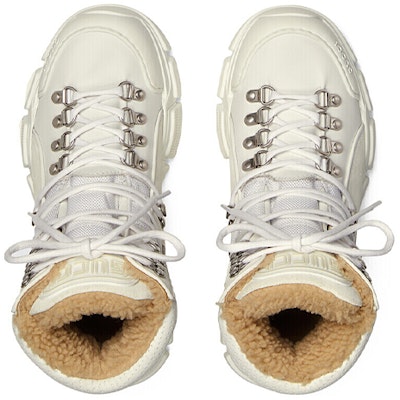(W) 古驰 Flashtrek 高帮 '人造羊羔毛 - 白色' 550034-D6060-9088 Purchase (W) 古驰 Flashtrek 高帮 '人造羊羔毛 - 白色' 550034-D6060-9088