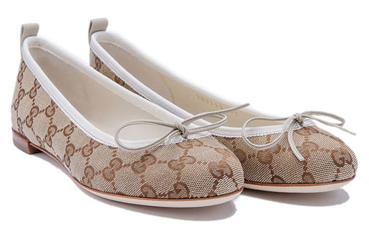 Lookbook (W) Gucci Platte Schoenen ''Beige'' 283719-F6BB0-9788