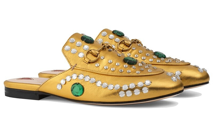 Order (W) Gucci Flachschuhe ''Metallic Gold'' 471953-B8B00-8016