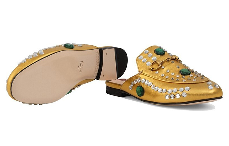 Purchase (W) Gucci Flachschuhe ''Metallic Gold'' 471953-B8B00-8016