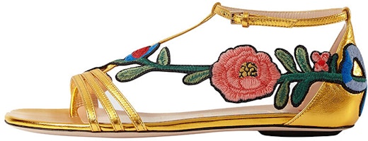 (Women) Gucci Floral Embroidery Fashion Sandal 'Yellow' 475080-B8B00-8016 (Women) Gucci Floral Embroidery Fashion Sandal 'Yellow' 475080-B8B00-8016