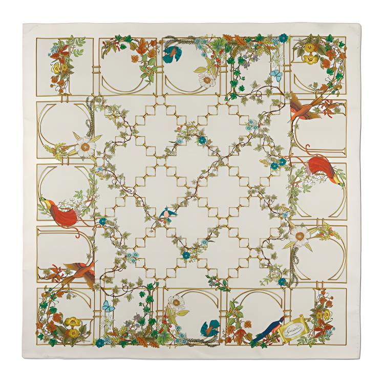 (Women) GUCCI Floral Pattern Silk Scarf for Women - Multicolor. 7773533G0019200