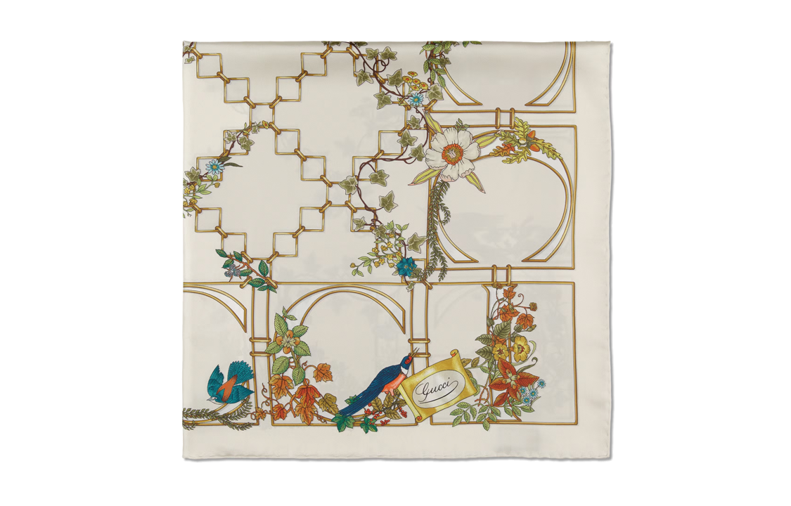 (Women) GUCCI Floral Pattern Silk Scarf for Women - Multicolor. 7773533G0019200 圖 3