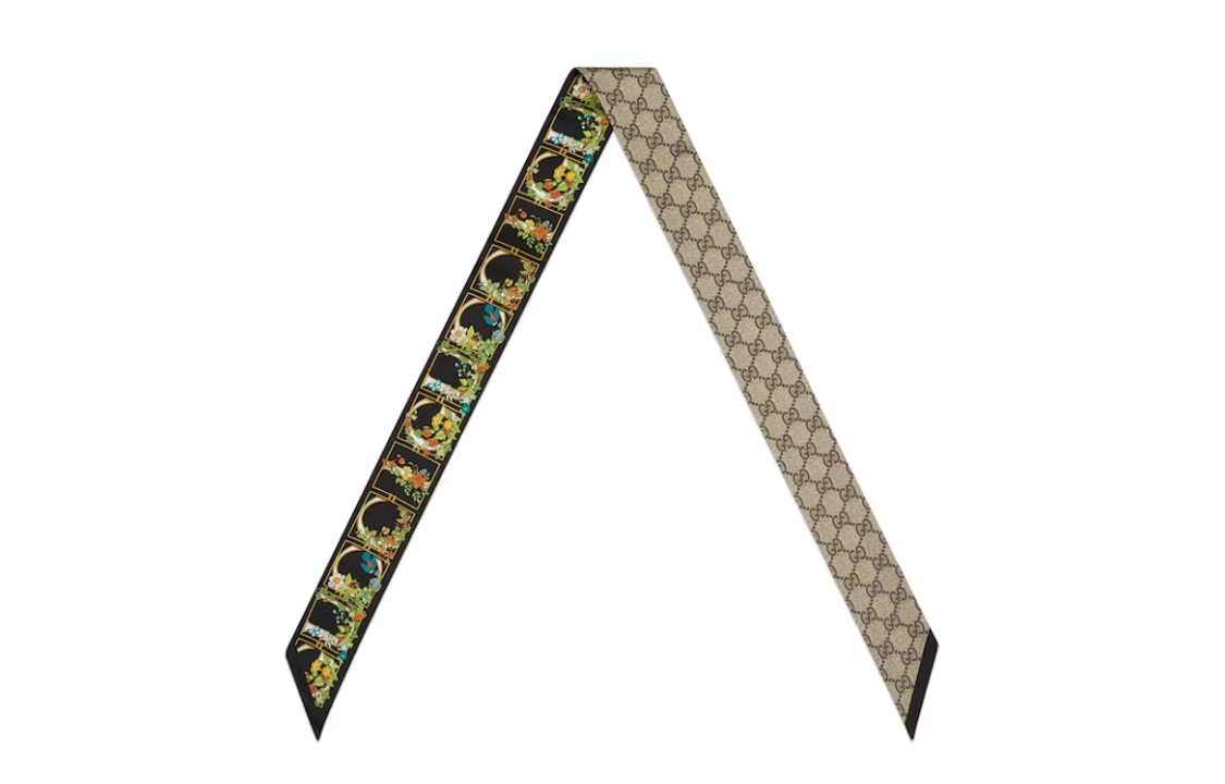 (Women) GUCCI Floral Pattern Silk Scarf for Women - Multicolor. 7773523G0011000 圖 4