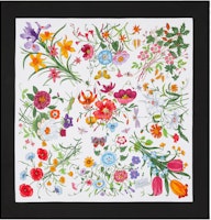 (Women) GUCCI Floral Print Silk Scarf for Women - Multicolor 8210613G0019060 (Women) GUCCI Floral Print Silk Scarf for Women - Multicolor 8210613G0019060