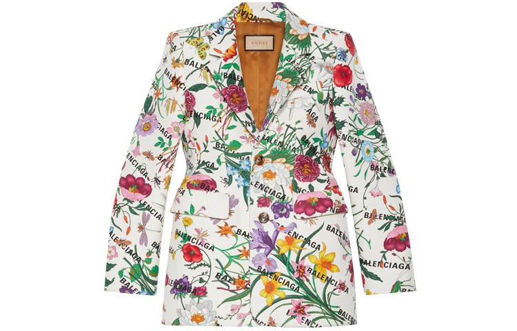 (Women) Gucci Floral Print Single-Breasted Blazer Women Patterned 676217-ZAH8C-9285