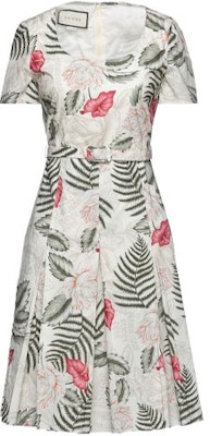 (W) 구찌 플로럴 프린트 스퀘어넥 반소매 드레스 여성용 619132-ZAFGC-9068 Buy (W) 구찌 플로럴 프린트 스퀘어넥 반소매 드레스 여성용 619132-ZAFGC-9068