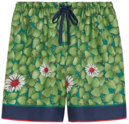 (W) 古驰绿色条纹花卉宽松短裤 744904-ZAODT-3010 Buy (W) 古驰绿色条纹花卉宽松短裤 744904-ZAODT-3010