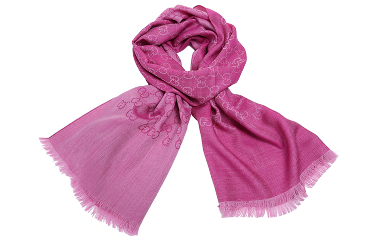 (Women) GUCCI Fringe GG Monogram Wool Scarf 165903-3G646-5872 圖 2