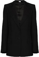 (Women) GUCCI FW21 Black Blazer with Embroidered Logo Patch 619255-ZAEV5-1000 (Women) GUCCI FW21 Black Blazer with Embroidered Logo Patch 619255-ZAEV5-1000
