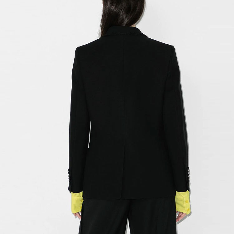 Shop (W) GUCCI 2021秋冬黑色西裝外套刺繡徽章徽標 619255-ZAEV5-1000