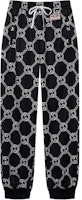(Women) Gucci FW21 Black Knit Jogger Pants with Allover Logo Print 683269-XJD1I-1289 (Women) Gucci FW21 Black Knit Jogger Pants with Allover Logo Print 683269-XJD1I-1289