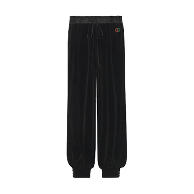 (Women) Gucci FW21 Black Logo Printed Relaxed Jogger Sweatpants 595929-XJBUH-1000