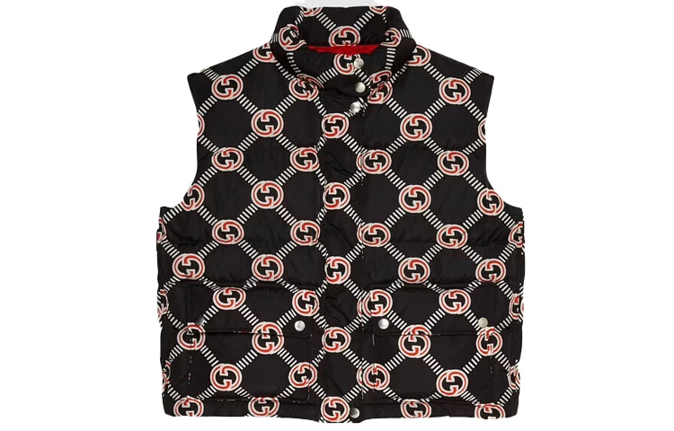 (Women) Gucci FW21 Black Monogram Print Crewneck Vest 665137-Z8AS4-1072