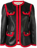 (Women) Gucci FW21 Black Solid Genuine Leather Jacket 554513-XNABO-1125 (Women) Gucci FW21 Black Solid Genuine Leather Jacket 554513-XNABO-1125