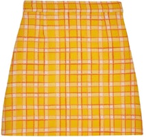 (Women) Gucci FW21 Check A-line Skirt Yellow 609775-ZACQC-7962 (Women) Gucci FW21 Check A-line Skirt Yellow 609775-ZACQC-7962