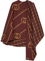 (Women) Gucci FW21 Dark Brown GG Wool Poncho Coat 569213-ZABXV-6413 (Women) Gucci FW21 Dark Brown GG Wool Poncho Coat 569213-ZABXV-6413