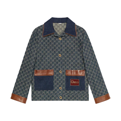 (Women) Gucci FW21 Eco Wash Denim Jacket Blue 651413-XDBIP-4266