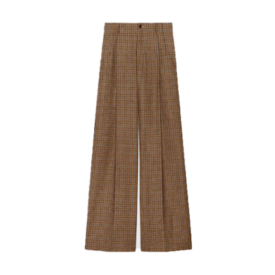 (Women) Gucci FW21 High-Waisted Wide-Leg Trousers Brown 636951-ZAFAW-2146