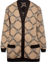 (Women) Gucci FW21 Interlocking G Reversible Wool Cardigan Sweater Brown 678308-XKB7T-2345 (Women) Gucci FW21 Interlocking G Reversible Wool Cardigan Sweater Brown 678308-XKB7T-2345
