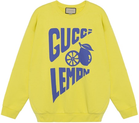 (W) Gucci 秋冬21 檸檬印花黃色圓領長袖衫 617964-XJDZC-7253 Buy (W) Gucci 秋冬21 檸檬印花黃色圓領長袖衫 617964-XJDZC-7253