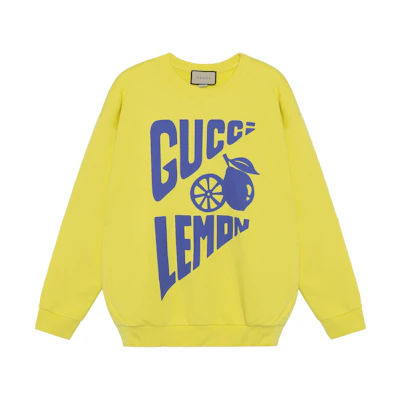 (Women) Gucci FW21 Lemon Print Crewneck Sweatshirt Yellow 617964-XJDZC-7253