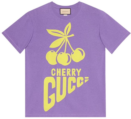 (Women) Gucci FW21 Light Purple Logo Print Relaxed T-Shirt 615044-XJDZ3-5641 Buy (Women) Gucci FW21 Light Purple Logo Print Relaxed T-Shirt 615044-XJDZ3-5641