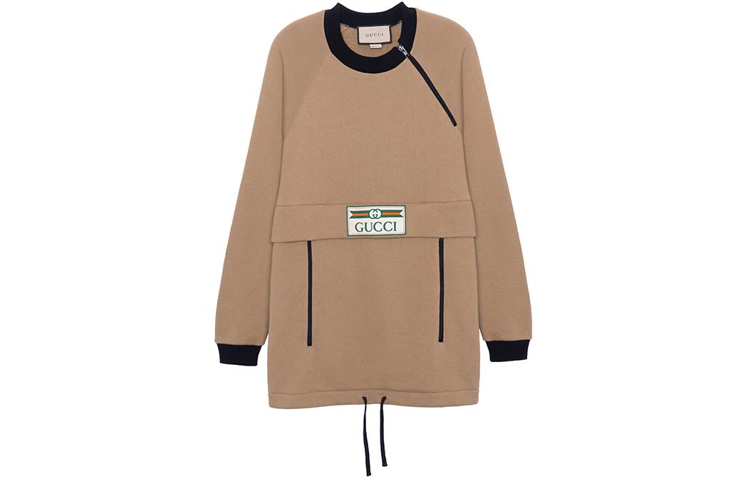 (Women) Gucci FW21 Retro Logo Brown Crewneck Sweatshirt 678943-XJDZM-2082