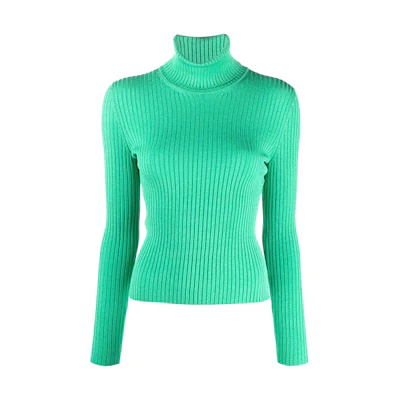(Women) Gucci FW21 Slim-Fit Turtleneck Sweater Green 653335-XKBST-3823