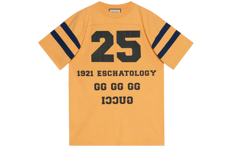 Buy (W) Gucci FW21 Kuning Maison de l''Amour Grafik Crewneck T-shirt 660744-XJDKM-7477