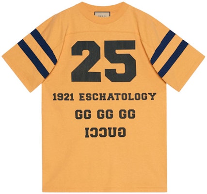 (Women) Gucci FW21 Yellow Maison de l'Amour Graphic Crewneck T-shirt 660744-XJDKM-7477 Buy (Women) Gucci FW21 Yellow Maison de l'Amour Graphic Crewneck T-shirt 660744-XJDKM-7477