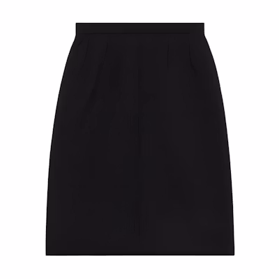 (Women) GUCCI FW22 Black High-Waisted Casual Mini Skirt. 721676 ZAJZ8-1000