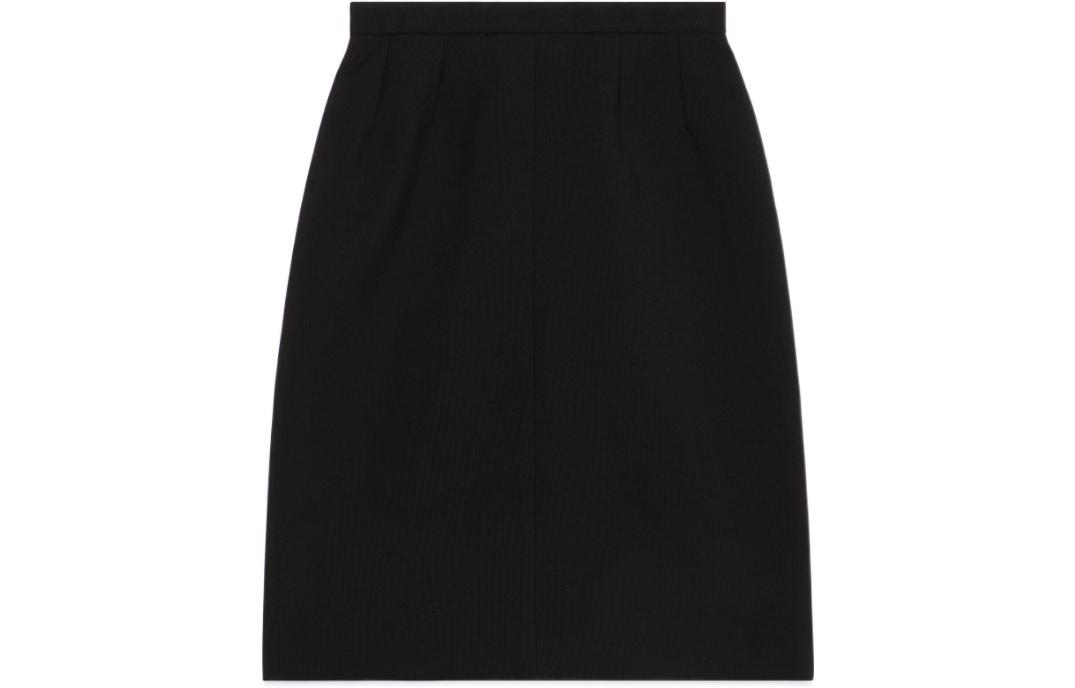 Order (W) 구찌 FW22 블랙 하이웨이스트 캐주얼 미니 스커트. 721676 ZAJZ8-1000