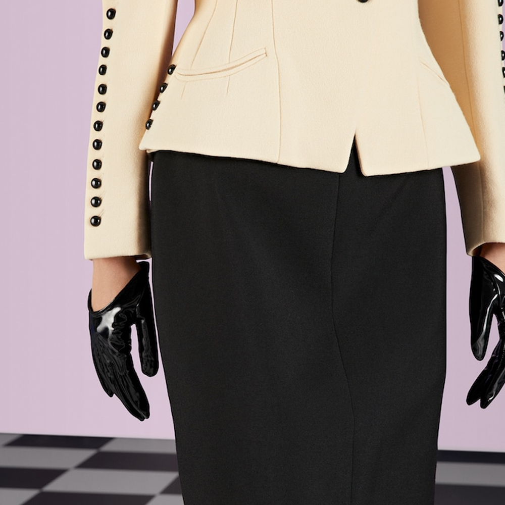 Sizing (W) 구찌 FW22 블랙 하이웨이스트 캐주얼 미니 스커트. 721676 ZAJZ8-1000